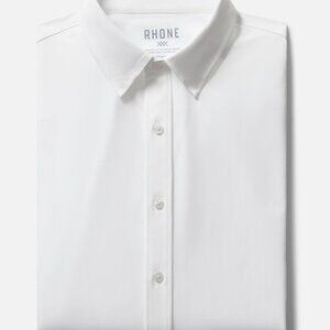 Rhone Commuter Button Down Shirt White Men’s Small Slim Fit Performance